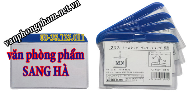 Bảng Tên Ngang Cứng Viền Xanh