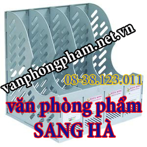 Kệ hồ sơ xéo nhựa 4 ngăn