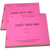 Phiếu Nhập Kho Lớn A4 xanh