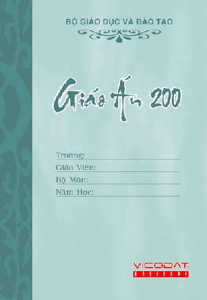 Tập 200 trang Giáo án